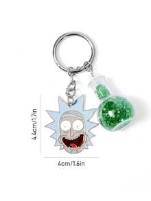 Rick and Morty X SHEIN 可爱卡通锌合金包包挂件、吊坠、纪念品、收藏品，适合作为礼物、钱包、书包、背包、汽车配件。 - 彩色 - 查看 4