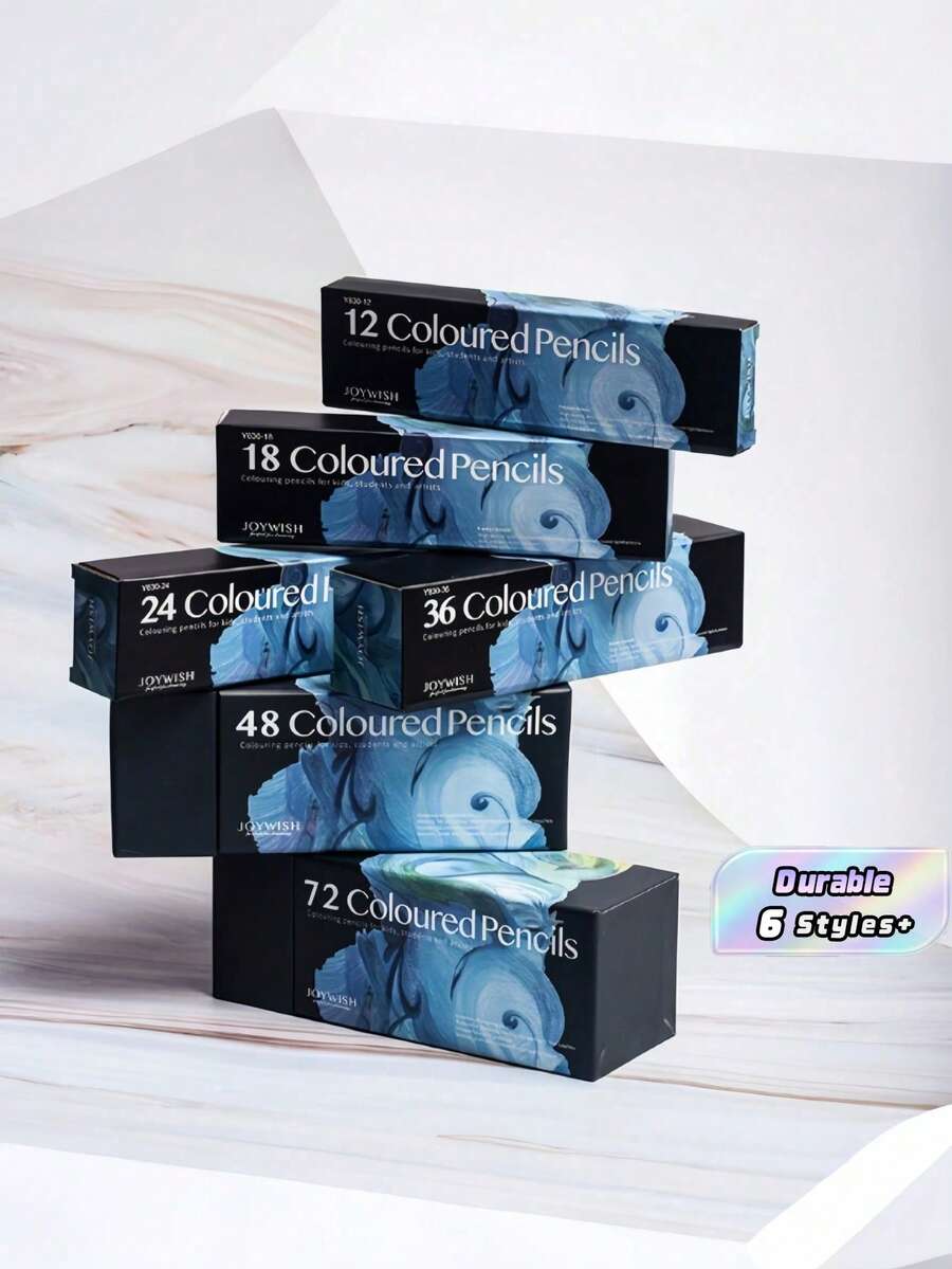 1 Peça Conjunto Popular de Lápis de Cor com 12-72 Cores, Lápis de Pintura a Óleo, Caixa de Pintura a Óleo do Oceano - Conjunto de lápis de cor 1 - Visão 1