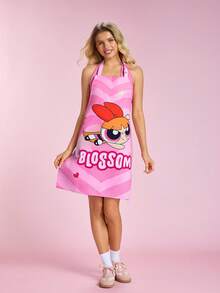 THE POWERPUFF GIRLS X SHEIN Tạp dề đầu bếp & Mũ đầu bếp - Hồng - Xem 4