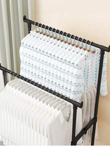 1pc Simple Floor To Ceiling Clothes Rack Storage Rack, Shoe And Hat Rack, Home Clothes Rack, Balcony Clothes Rack, Floor To Ceiling Bedroom, Home Clothes Rack, Indoor Balcony, Simple Clothes Rack, Movable Storage Rack - Multicolor - View 5