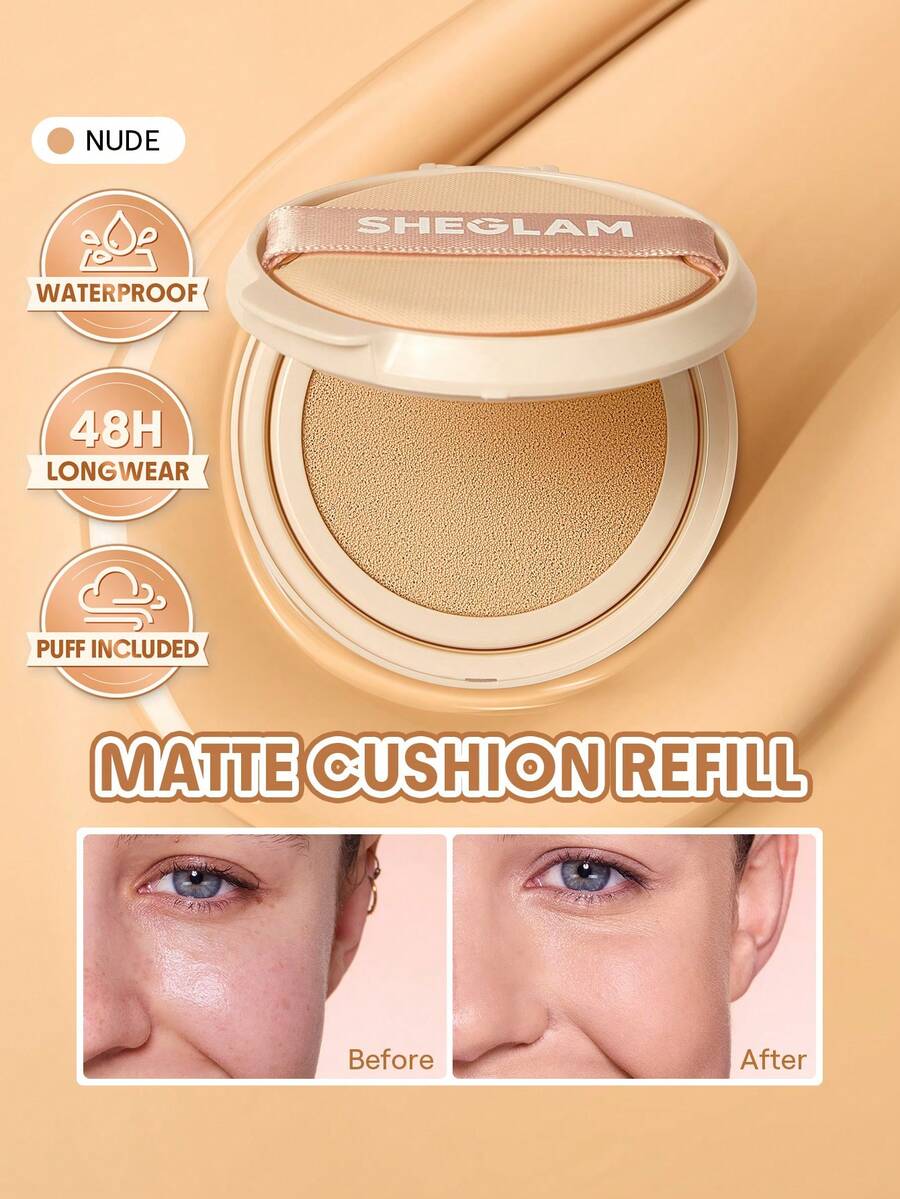 SHEGLAM Lock & Go 持久氣墊粉底(補充裝)-Nude 品牌 美容 化妝 化妝品 適合女性與女孩 完美搭配夏季春季 Y2K 時尚 流行 生日 母親節禮物 假期 派對準備就緒 最佳顏色 - 裸色 - 查看 1