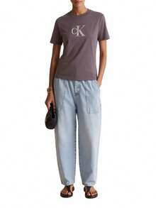 Calvin Klein Classic Women's T-Shirts Coal - Coal - View 4