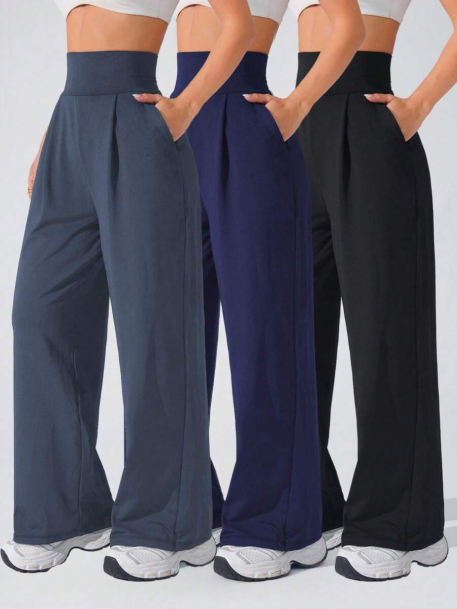 SHEIN Velisys Quần Thể thao Nữ - màu đen - Xem 1