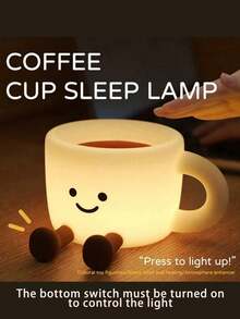 Cute Coffee Cup Night Light - 3 Brightness Levels Lamp With Touch Control 7 Colors, Silicone Lamp With 30 Min Timer, USB Rechargeable - Soft Lighting And Design, Suitable For Room, Creative Gift - Coffee cup night light - View 7