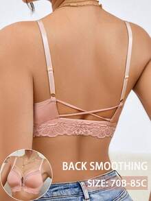 1 chiếc áo ngực không gọng, mở phía trước dành cho nữ - Màu be - Xem 2