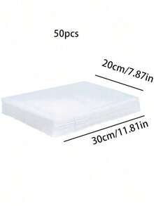 50pcs Transparent Vacuum Bags, Matte Finish Sealed Bags, Plastic Packaging Bags, Vacuum Compression Fresh Keeping Bags - Multicolor - View 12