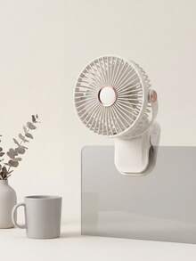 USB充電式夾式桌上型風扇，便攜式360°旋轉迷你夾式風扇，靜音小型冷卻風扇，適用於臥室、辦公室、嬰兒車、家庭室內外使用 - 夾子/桌面兩用式 - 查看 5