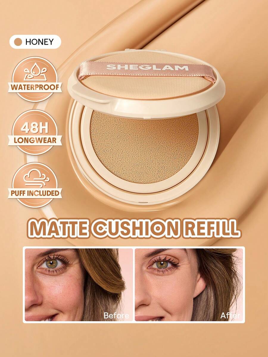 SHEGLAM Lock & Go PhấN NướC Cushion LâU TrôI (LõI Thay Thế)-Honey ThươNg HiệU LàM đẹP Trang đIểM Mỹ PhẩM Cho Phụ Nữ Và Cô GáI HoàN HảO Cho MùA Hè MùA XuâN Lý TưởNg Cho Y2K ThờI Trang Sang TrọNg Phù HợP Cho Sinh NhậT NgàY CủA Mẹ Quà TặNg TiệC SẵN SàNg MàU SắC TốT NhấT - Honey - Xem 1