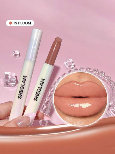 SHEGLAM Pout-Perfect Shine Lip Plumper-In Bloom Lip Combo Brand Beauty Cosmetic Makeup For Women And Girls