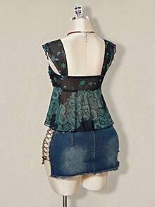 SHEIN ICON Women's Casual Paisley Print Camisole,Summer Top - Black - View 3