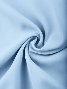 Franclia 大尺碼女款秋季淺藍色優雅返校商務休閒襯衫洋裝套裝，附腰帶、針織背心、不對稱下擺，辦公室穿搭 - 彩色 - 查看 8