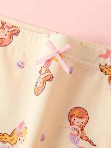 5pcs/Pack Young Girl Cartoon Horse, Rabbit, Elephant Print Assorted Color Panties - Multicolor - View 4