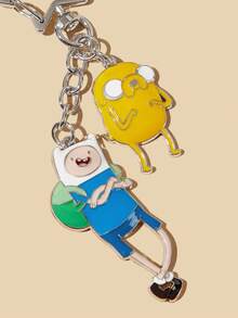 ADVENTURE TIME X SHEIN Mặt dây chuyền hình hoạt hình dễ thương bằng hợp kim kẽm, thích hợp làm quà tặng, ví, cặp sách, ba lô, phụ kiện xe hơi. - Nhiều màu - Xem 3
