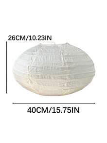 1pc 16-Inch White Paper Pendant Lamp Shade 1pc 16-Inch White Paper Pendant Lamp Shade, Chinese Style Folding Rice Paper Ceiling Lamp Cover, Oriental Lantern Lighting Fixture For Home Bedroom Living Room Wedding Holiday Decor - Various - View 10