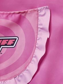 THE POWERPUFF GIRLS X SHEIN 1 件飞天小女警围裙，适用于烘焙、厨房清洁、馈赠 - 粉 - 查看 6