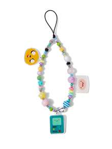 ADVENTURE TIME X SHEIN Stylish And Cute Cartoon Dog Acrylic Handmade Beaded Mobile Phone Chain Mobile Phone Lanyard Mobile Phone Pendant - Multicolor - View 5
