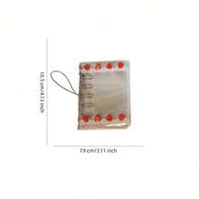 Muroi Mono Portada de encuadernador de libro con estilo Ins de crema con fresa M5, cubierta interior M5, álbum pequeño de 3 pulgadas, libreta de tarjetas, libreta transparente, libreta linda para niña, adecuada para cubierta de libreta transparente PVC, forro de libreta reutilizable, hoja suelta transparente mate, libro de pegatinas, respaldo de pegatinas, libro de sellos - Multicolor - Ver 11