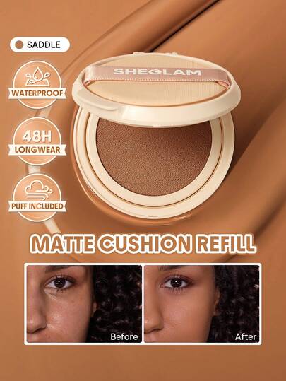 SHEGLAM Lock & Go Fond De Teint Cushion Longue Tenue (Recharge)-Saddle Marque Beauté Visage Maquillage Maquilliage CosméTique Pour Femmes Filles Parfait Pour Hiver Printemps ÉTé IdéAl Pour Y2K ÉLéGant Mode Adapté Pour Anniversaire FêTe Des MèRes Cadeau Festival FêTe PrêT Meilleure Couleur