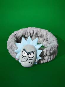 Rick and Morty X SHEIN 1Pc Plush Hair Band, Available For Face Wash And Makeup, Gray, Elastic And Comfortable, Does Not Restrain The Hair. - 1 Headband - View 1