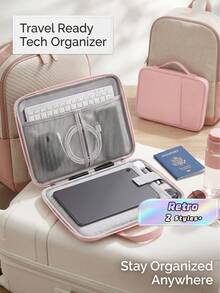 Tablet Sleeve Case / IPad Carrying Case Compatible With IPad , Kindle , Compatible With Samsung Galaxy And Android Tablets , Waterproof With Handle And Front Pocket (Pink) - Pink - View 2