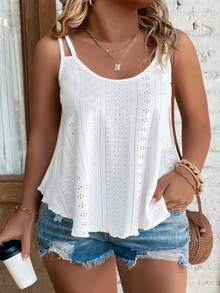 EMERY ROSE Camiseta y top sin mangas con estampado floral de textura jacquard para mujer talla grande, nueva colección primavera/verano - Multicolor - Ver 5