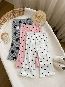 3 piezas Pantalones para bebé niña - Multicolor - Ver 4