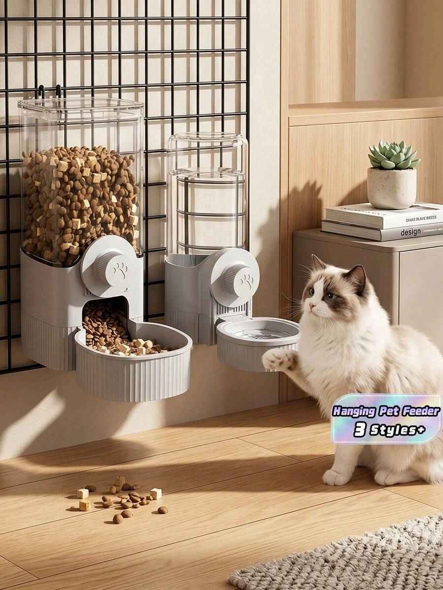 Bebedouro Suspenso para Animais de Estimação e Acessórios de Bebida, Alimentador Automático Suspenso para Gaiola, Fonte de Água para Gatos e Comedouro para Coelhos, Garrafa de Água Suspensa Automática e Bebedouro para Cães, Suprimentos de Bebida para Gatos e Cães - Multicolorido - Visão 1