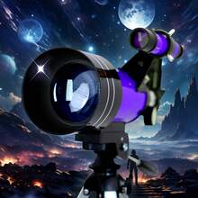 Portable Outdoor Travel Astronomical Telescope With Manual Focus & Tripod, Professional Star & Moon Observation Telescope, Decorative Furniture & Holiday Gift - Multicolor - View 3