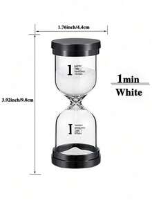 1/3/5/10/15/30 Minutes Black Lid Marked Glass Timer, Home Decor Sandclock, Suitable For Homework, Teeth Brushing, Kitchen Cooking, Yoga Gaming, Desktop Decoration Best Gifts Birthday Graduation - Multicolor - View 13