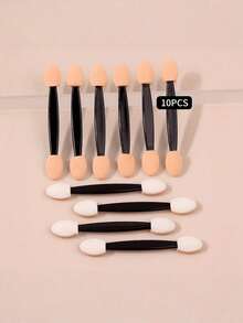 10/50/100/200PCS Double-Sided Eye Shadow Applicators - Soft Sponge Makeup Brushes For Women, Eyebrow & Eyeshadow Blending Tool, Spoolie Brush, Bulk Giveaways, Party Favors, Professional Makeup Supplies - Multicolor - View 12