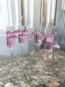 High-Borosilicate Designer High-Heeled Glass, An Worthy Wine Glass With A Stunning Design, A Butterfly-Themed Champagne Glass, And A Cute Cocktail Glass - Multicolor - View 12