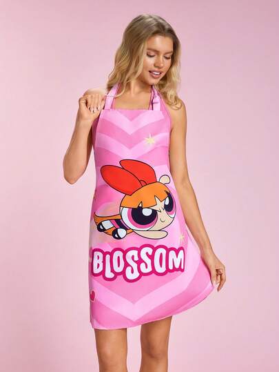THE POWERPUFF GIRLS X SHEIN 1 PC  The Powerpuff  Girls  Apron, For Bake & Kitchen, Cleaning, Gifts