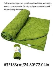 1pc Non-Slip Hot Yoga Towel, Made Of Water-Absorbent And Soft Microfiber, Available In Multiple Colors, Suitable For Bikram, Pilates And Yoga Mats. - Multicolor - View 10