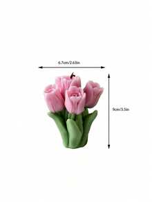Muroi Mono 1 bó hoa tulip, nến thơm, đồ trang trí hoa thủ công tỏa hương, quà tặng ngày Valentine, quà lưu niệm đám cưới, thích hợp cho tiệc sinh nhật và địa điểm tổ chức đám cưới. - Nhiều màu - Xem 5