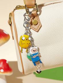 ADVENTURE TIME X SHEIN Mặt dây chuyền hình hoạt hình dễ thương bằng hợp kim kẽm, thích hợp làm quà tặng, ví, cặp sách, ba lô, phụ kiện xe hơi. - Nhiều màu - Xem 5