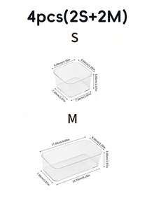 Caja de almacenamiento de cosméticos de escritorio, juego de organización de cajones de plástico transparente, caja de almacenamiento de tocador transparente, caja de almacenamiento exquisita, caja de partición de cajón de escritorio y caja de almacenamiento, adecuada para cosméticos, joyas, herramientas pequeñas en la cocina, el dormitorio, el baño, la oficina, la decoración del cajón del escritorio para fiestas - transparente - Ver 22