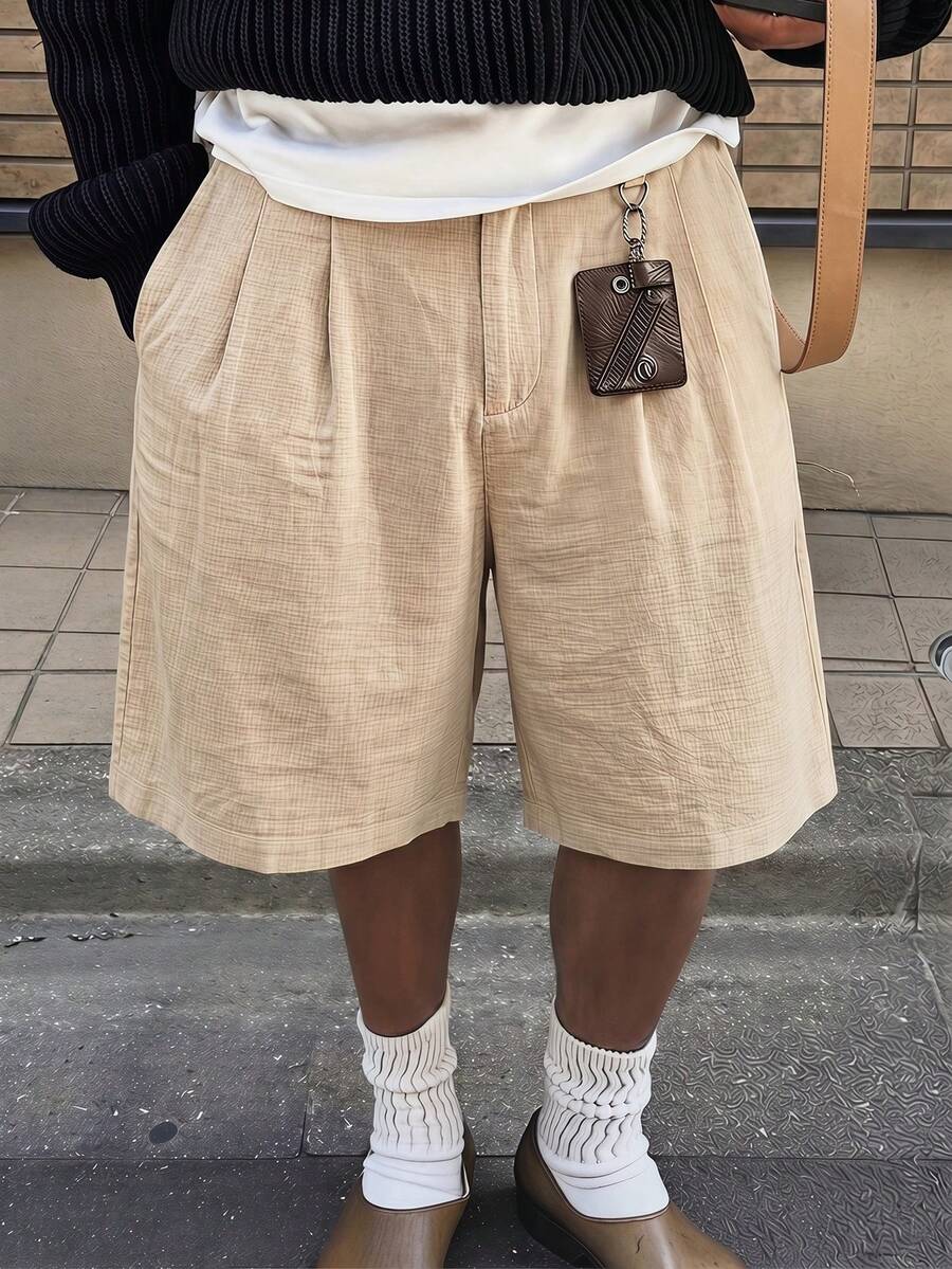 SWAVVY Men Shorts - Khaki - View 1