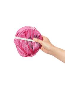 HARRY POTTER X SHEIN Polyester Fiber Foldable Storage Basket - Pop-Up Portable Storage Basket, Household Multi-Functional Storage Box, Suitable For Clothing, Toys, Sundries Sorting, Light, Durable And Easy To Clean, Suitable For Bedrooms, Living Rooms, Bathrooms, Dormitories, Travel Use, With Handle Can Be Hung Storage, Cartoon Pattern Design Fashion - Pink - View 9