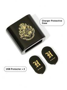 HARRY POTTER X SHEIN 3 Pcs Data Line Protectors, Suitable For IPhone Chargers, Charger Protectors (Excluding Data Lines) - Black - View 5