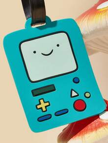 ADVENTURE TIME X SHEIN 卡通图案行李牌、姓名牌、包包挂钩、旅行防丢登机牌、包包挂饰 - 綠色 - 查看 3