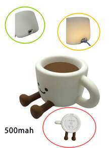 Cute Coffee Cup Night Light - 3 Brightness Levels Lamp With Touch Control 7 Colors, Silicone Lamp With 30 Min Timer, USB Rechargeable - Soft Lighting And Design, Suitable For Room, Creative Gift - Coffee cup night light - View 4