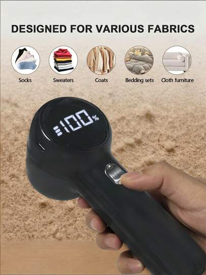 Teckwe Electric Lint Remover(With A Brush), 1200mAh Portable Fabric Shaver, 3-Speed Portable Sweater Shaver, Fast Removal Of Lint, Durable Lint Remover Shaver For Socks/Sweaters/Coats/Bedding Sets/Cloth Furniture