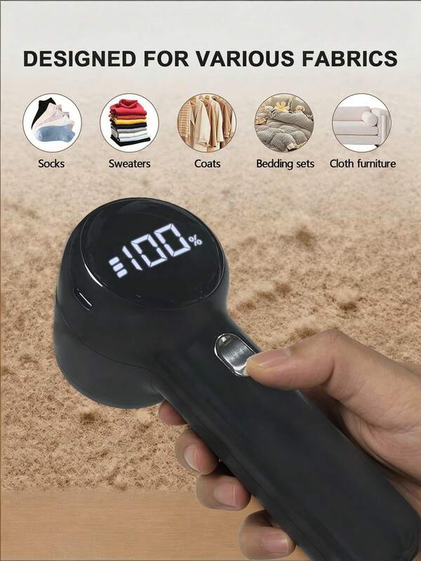 Teckwe Épilateur électrique (avec brosse), Rasoir à tissu portable 1200 mAh, Rasoir à pull portable 3 vitesses, Élimination rapide des peluches, Rasoir à peluches durable pour les chaussettes/pulls/manteaux/ensembles de literie/meubles en tissu