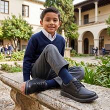 Dominiq Zapato Escolar Casual para Niño Rokino 3136 abrochado Agujeta - Negro - Ver 2