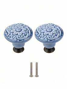 2/5pcs Drawer Knobs, Highly Attractive Cabinet Knob Pull Minimalist Handle , Stainless Steel Porcelain Ceramic Kitchen Cabinet Vintage Handle, Cabinet Bathroom Modern Door Handle,Kitchen Creative Drawer Furniture Hardware - multicolor - View 13