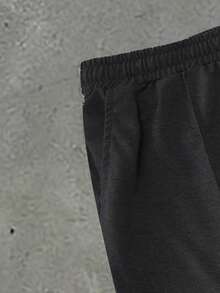 Manfinity Homme 男士休闲宽松圆领短袖T恤套装，夏季 - 黑與白 - 查看 4