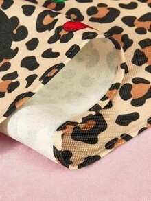Betty Boop x SHEIN 1 chiếc, Cờ để bàn in hình báo đốm dành cho bé gái, chất liệu dày dặn, chống trượt, in toàn bộ bề mặt, màu đen trang trí, phù hợp với bàn có chiều dài 90/160/183/200cm, quà tặng Giáng sinh. - Nhiều màu - Xem 4