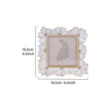 Cirelle 1个树脂材质白色边框立体雏菊图案装饰相框，方形照片展示框，温馨的家居桌面照片展示框，双面可用树脂相框，适合家居照片装饰和摄影展示道具 - 1PC - 查看 15