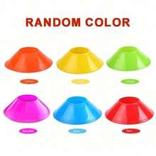 20pcs(Random Color) Soccer Training Markers, Round Flat Agility Discs, Speed & Coordination Drills Cones - Multicolor - View 6
