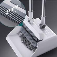 Three-In-One Broom Dustpan Set, Which Integrates Broom, Dustpan And Hidden Brush, 180 Rotation Without Dead Angle Cleaning, Automatic Rebound And Leak-Proof Scanning, Scraping Hair Without Hand Pulling, Folding And Standing Storage, Saving Space, Making Home Cleaning More Efficient And Convenient. - Triple - View 7